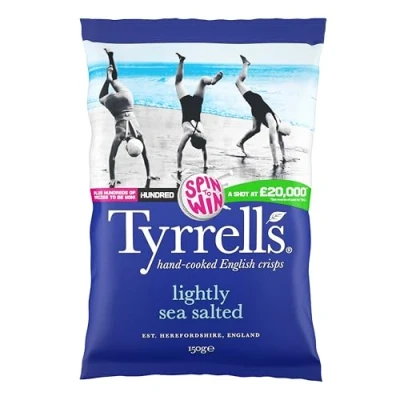 Image of Tyrrells Lightly Sea Salted Sharing Crisps 150g