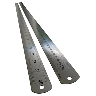 Image of Large ONE Meter Ruler 1M Metal Steel 40&quot; Measure Rule 100Cm 1000MM Craft Cutting with Waterproof Cover