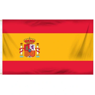 Image of SHATCHI 5ft x 3ft National Flags Events Pub BBQ Decorations for Rugby Cricket Football Sports 2023 World Cup Banner Fan Support Table Cover, Polyester, Spain