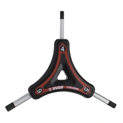 Image of UNIOR Three Way Hex Wrench Black/Red, 4/5/6mm