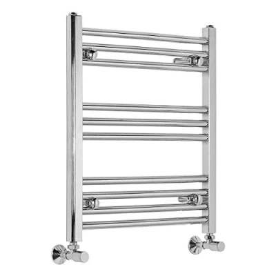 Image of Warmehaus Contemporary Straight Bathroom Heated Towel Rail Radiator Rad 600 x 540 Chrome