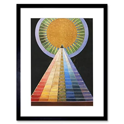 Image of Wee Blue Coo Hilma Af Klint Altarpiece No 1 Group X Artwork Framed Wall Art Print 12X16 Inch