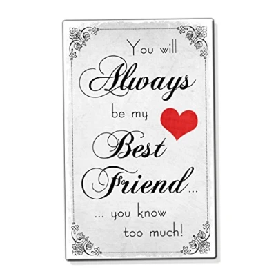 Image of You Will Always Be My Best Friend Know Too Much Keepsake Card