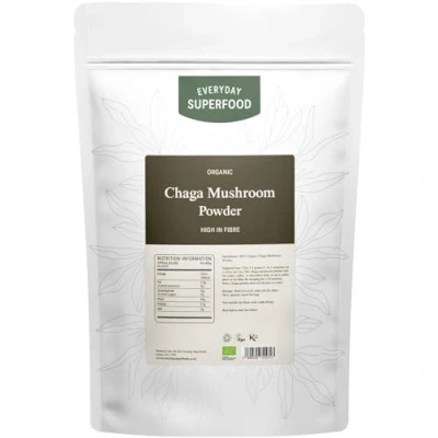 Image of Everyday Superfood Organic Chaga Mushroom Powder 100g, Ideal for Coffee and Tea, Wild Extract