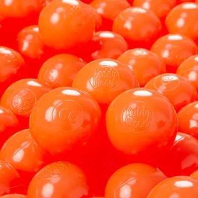 Image of KiddyMoon Soft Plastic Play Balls For Children 100 Balls/6Cm 2.36In Colourful Made In EU, Orange