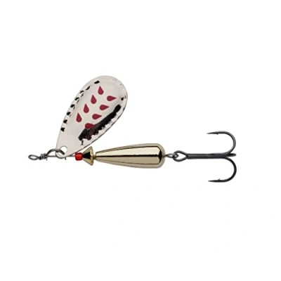 Image of Abu Garcia Droppen Spinners 40 mm, 44 46 mm &amp; 53 Fishing Bait (40 Silver/Red Marks)