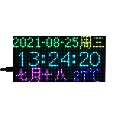 Image of Coolwell RGB Full Color LED Matrix Panel for Raspberry Pi And Ardui, 4mm Pitch, 64x32, Brightness Adjustable,2048 Individual LEDs