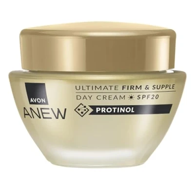 Image of Avon Anew Ultimate Firm &amp; Supple Day Cream 50ml, with Protinol™ Technology to Help Skin, Reduce the Appearance of Wrinkles and Boost Radiance, Cruelty Free