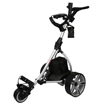 Image of Caddymatic V2 Electric Golf Trolley/Cart With 18 Hole Standard battery Auto Distance Functionality Silver/Black