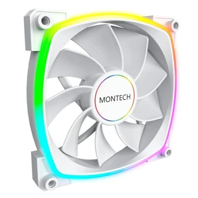 Image of Montech RX 140 ARGB Reversed Fan 1600PWM, High End Durability, Silent Performance, and Stunning Design (140mm, White)