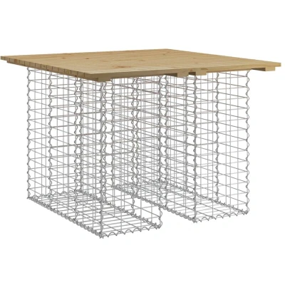 Image of vidaXL Garden Bench Gabion Design 100x102x72 cm Impregnated Wood Pine