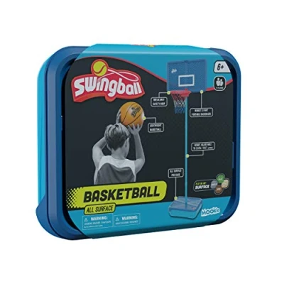 Image of Swingball Basketball All Surface, Blue, Outdoor Activities, Garden Games, Hoop, Suitable for Everyone 6 years+