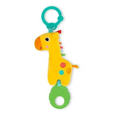 Image of Bright Starts Tug Tunes On The Go Toy for Stroller and Carriers Giraffe Unisex, Newborn +