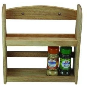 Image of Herb &amp; Spice Rack Two Tier Sustainable Rubberwood / Hevea
