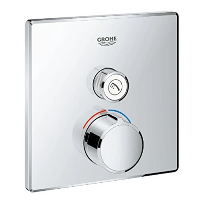 Image of GROHE Smartcontrol Concealed Mixer for Shower, with One Valve, Square Shape, Chrome Finish Made In Germany 29147000