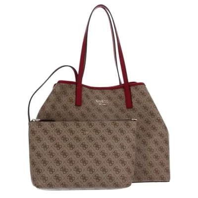 Image of Guess Vikky Large Tote bag, Women&#039;s, Size: One Size, Brown
