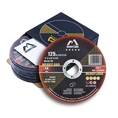 Image of Merryland Cutting Disc 125 Metal for Angle Grinder, X 1.6 22.23 mm Wheel 25 Pieces, INOX Stainless Steel Iron 5 inch Type 41, Expert Line E12081642