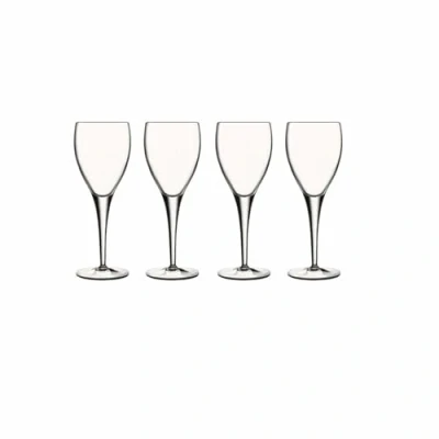 Image of Luigi Bormioli Large Wine Glasses Set of 4 Michelangelo Crystal 340ml, Ultra Clear and Durable Dishwasher Safe Glassware with Titanium Reinforced Stems, Gift Box Included, Made In Italy