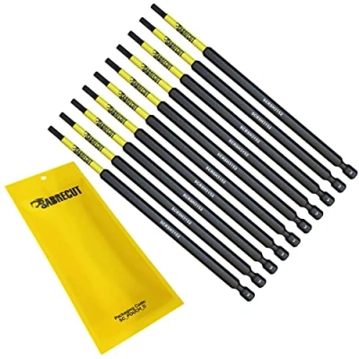 Image of 10 x SabreCut SCRH3152_10 152mm H3 Hex Magnetic Impact Screwdriver Driver Bits Set Single Ended Heavy Duty Compatible with Dewalt Milwaukee Bosch Makita and Others