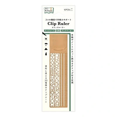 Image of DESIGNPHIL 42290006 Midori, Clip Ruler, Copper A