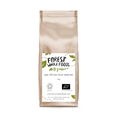 Image of Organic Coffee Beans Fairtrade Columbian Blend Forest Whole Foods 500g
