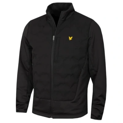 Image of Lyle &amp; Scott Welded Check Fleece Jacket Jet Black L