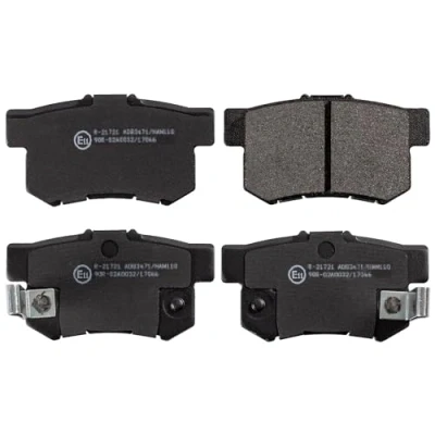 Image of 5580080J01 Brake pad set BLUE PRINT ADH24247 Rear Axle with acoustic wear warning HONDA: CR V 2, Z, FR