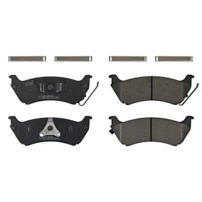 Image of 1634200120, 1634200120S1, 1634200420, 1634200420S1, A1634200120 Brake pad set FEBI BILSTEIN 16769 Rear Axle with acoustic wear warning