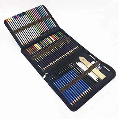 Image of TVGO 72 Piece Drawing Pencils, Colouring Pencils and Sketch Set Ideal for Beginners &amp; Pro Artists Art, Sketching, Shading