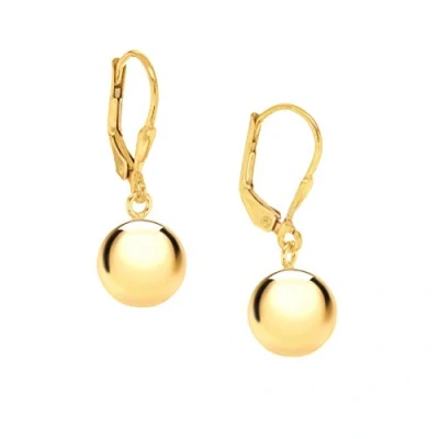 Image of Tuscany Silver Women&#039;s Sterling Gold Plated Ball Drop Earrings