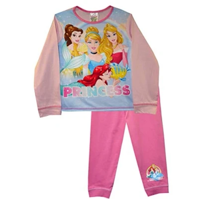 Image of Girls Princes Pyjamas Children Disney Sleepwear Age 18 Months to 5 Years (18 24 Months) Pink