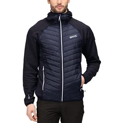 Image of Regatta Mens Anderson VI Hybrid Insulated Hooded Jacket Navy Marl S