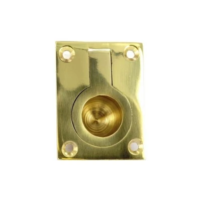 Image of Securit Brs Flush Ring Handle 50mm S2650