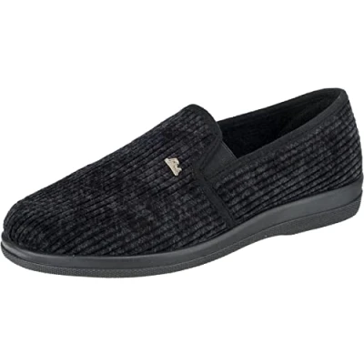 Image of Beck Men&#039;s Heinz Slippers, Black 02, 10 UK