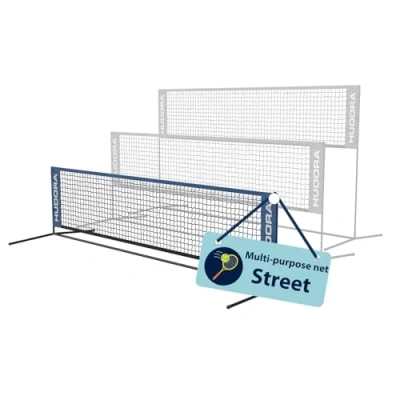 Image of HUDORA Street multi net Multifunctional for tennis &amp; badminton Height adjustable outdoor the court park Sturdy weather resistant
