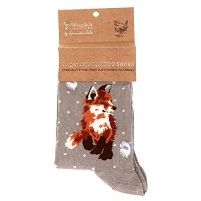 Image of Wrendale Designs &#039;Born To Be Wild&#039; Fox Socks One Size