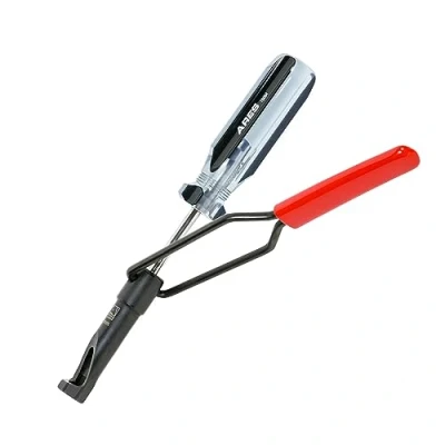 Image of ARES 15094 10mm Jam Nut Valve Adjustment Tool Easily Loosens Tight Nuts with Window Cut Out for Positioning Honda, Toyota, Nissan, and Other Japanese Engines, Red Black,