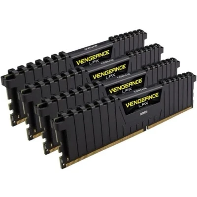 Image of Corsair CMK64GX4M4D3000C16 Vengeance LPX 64 GB (4 x 16 GB) DDR4 3000 MHz C16 XMP 2.0 High Performance Desktop Memory Kit, Black