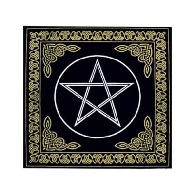 Image of VIE Altar Cloth with Pentacle Design, Natural, One Size