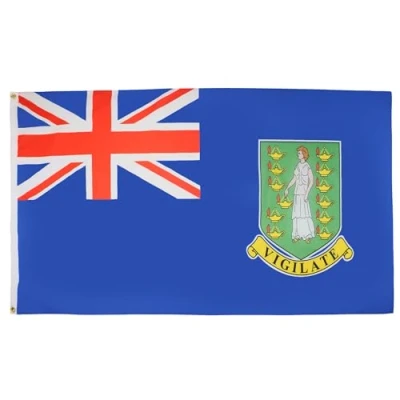 Image of AZ Flag British Virgin Islands 3x5 Ft 100D Polyester Islander Banner with Two Metal Grommets Fade Resistant Vivid Colors 3&#039; x 5&#039; Feet 150x90 Cm