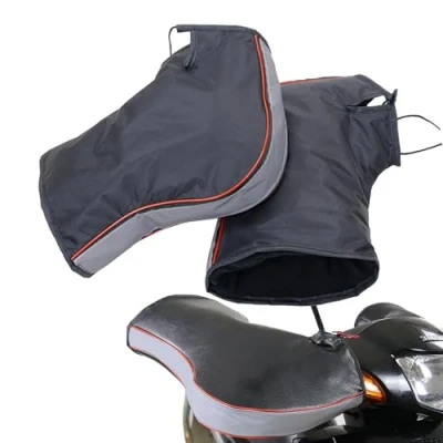 Image of szaluyk Motorcycle Handlebar Muffs Motorbike Handle Grip Gloves Scooter Thermal Waterproof For Riding