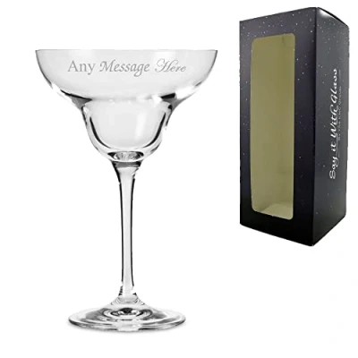 Image of Personalised Engraved 270ml Infinity Cocktail Saucer Gift Box Wedding Birthday Christmas