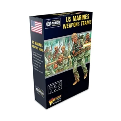 Image of Warlord Games US Marine Weapons Teams 28mm Scale Miniatures for Bolt Action Highly Detailed World War 2 Table top Wargaming