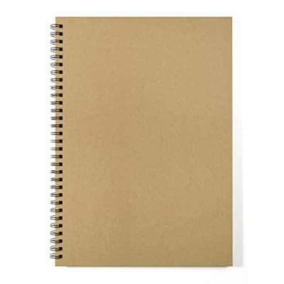Image of Silvine Twin Wire Kraft Sketch Book 100gsm Paper (40 Sheets) (A3)