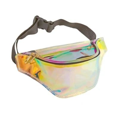 Image of W Widmann MILANO Party Fashion 10206236 29361 80s Holographic Belt Bag, Accessory, Carnival, Theme Party, Multicoloured, Standard Size