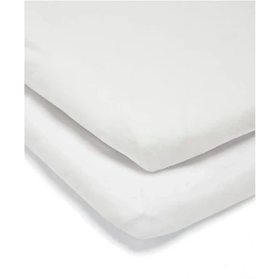 Image of Mamas &amp; Papas 2 Universal Crib Fitted Sheets, White