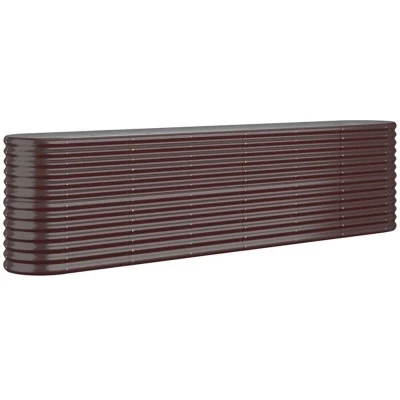 Image of vidaXL Garden Raised Bed Powder coated Steel 260x40x68 cm Brown