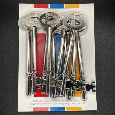 Image of Fire Brigade Products FB2 Genuine Mortice or Rim Keys 102mm Long Pack of 10