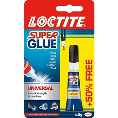 Image of Super Glue Loctite Universal/Extra Strong Liquid for Metal, Ceramics, Plastic, Rubber, Leather, Wood/1 x 3g Bottle (1)