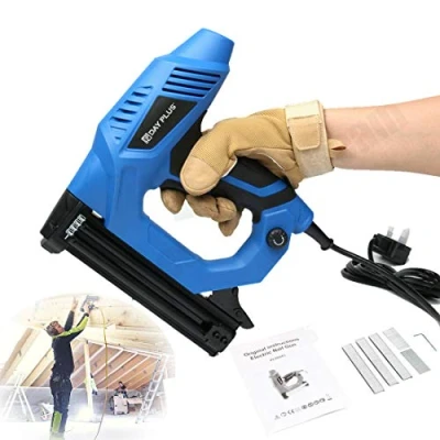 Image of Nail Gun &amp; Staple 2in1 Electric Heavy Duty Stapler Nailer Household Tool, Corded Straight Woodworking Tool 220V 15 25mm